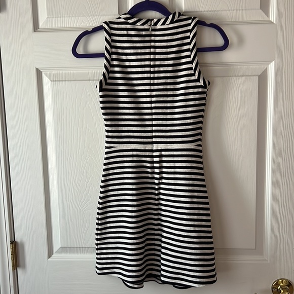 Madewell Sleeveless Striped Mini Dress Cotton Knit Black & White, Sz XXS - Picture 2 of 9